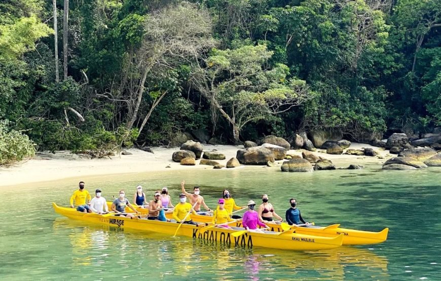 Passeio de Canoa Havaiana para a Ilha do Francês em Floripa – By Kanaloa Vaa